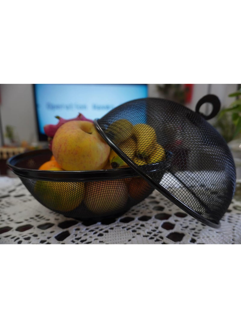 Fruit basket with lid for serving treats and snacks (2 baskets + 2 lids; 2 sets total) - Image 3